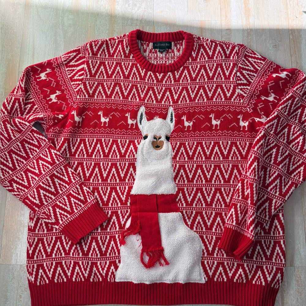 Blizzard Bay LLama Ugly Christmas Sweater Mens XXL